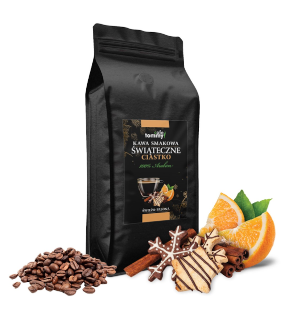 Kawa smakowa ŚWIĄTECZNE CIASTKO 1kg ziarnista