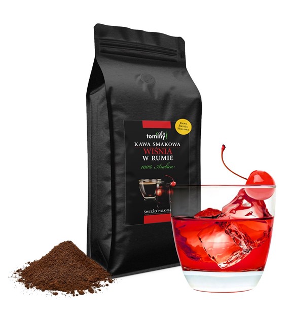 Kawa smakowa Wiśnia w Rumie 1kg mielona