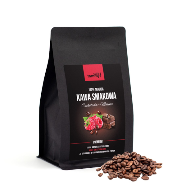 Kawa smakowa Premium Czekolada-Malina 250g ziarno