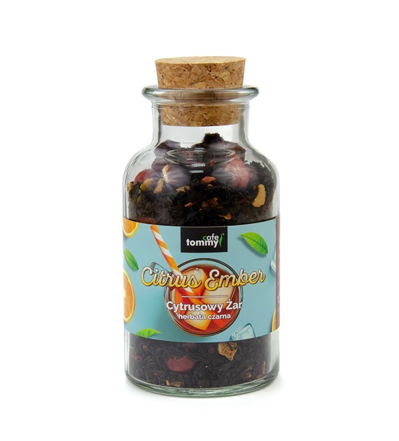 Herbata czarna smakowa Citrus Ember 80g w butelce